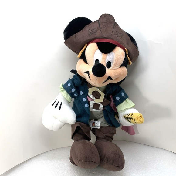 Disney Other - Disney Parks Mickey Mouse Pirates of The Caribbean Map 16" Large Plush w/‎ Tag